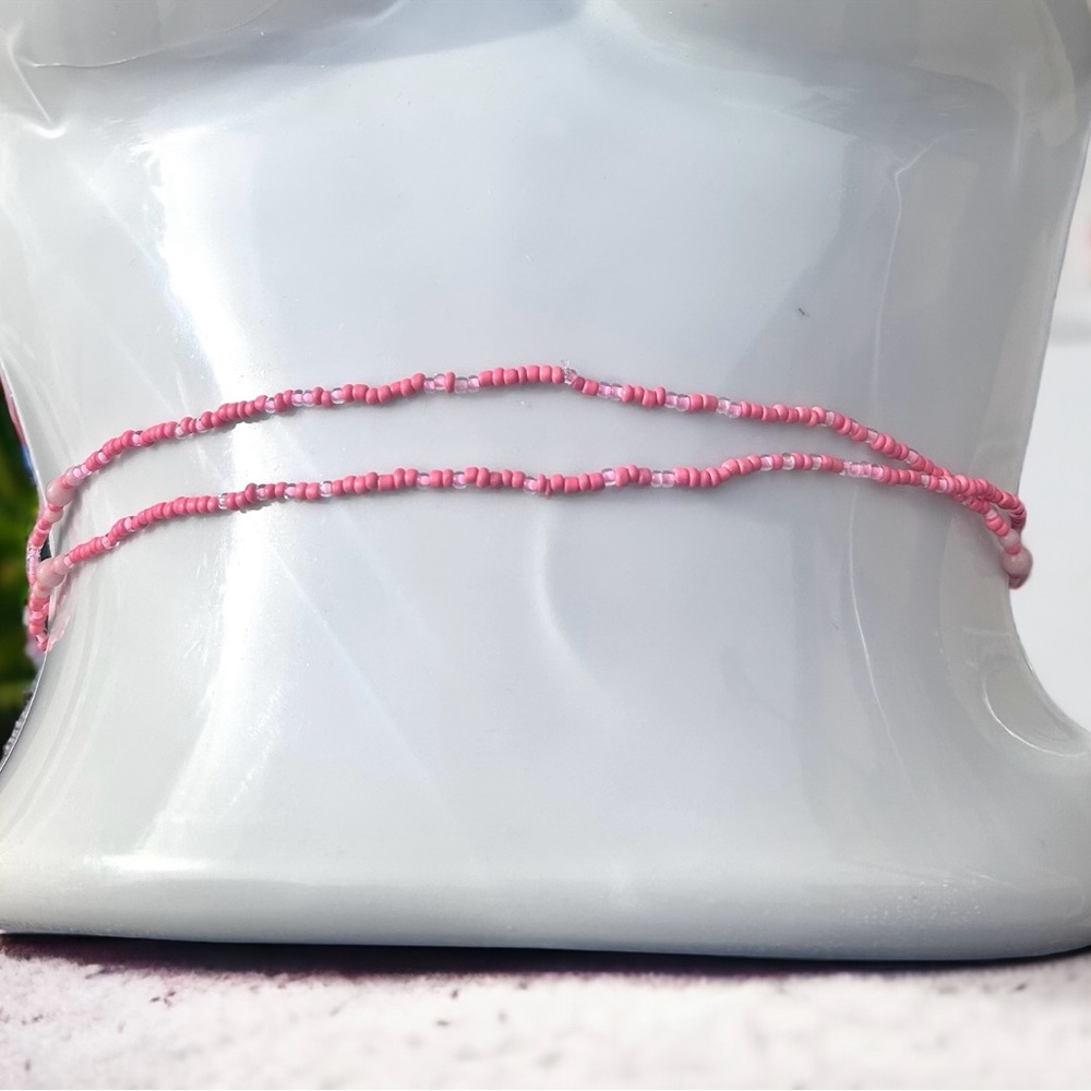 Pink waist beads